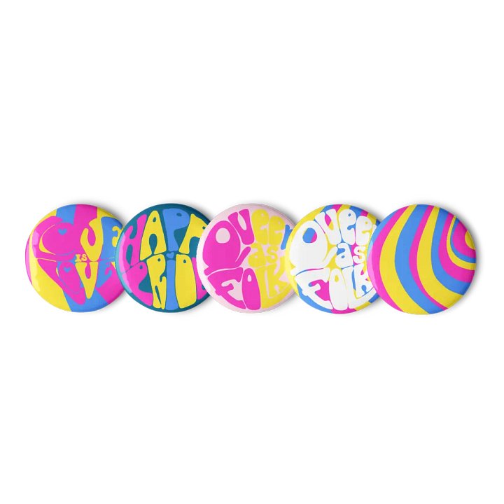Pansexual Pride pin badge set product image (2)