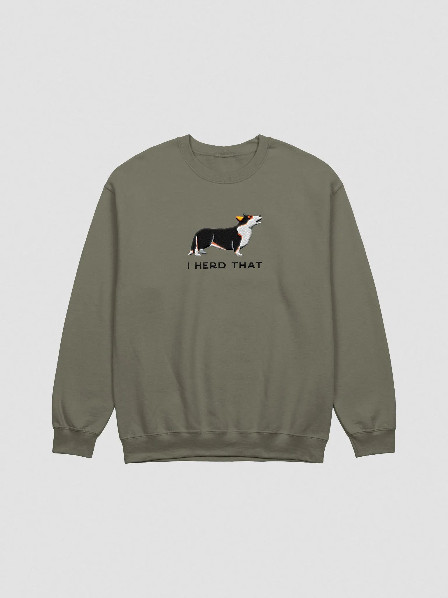 I Herd That Sweatshirt (Embroidered) of a Cardigan Welsh Corgi(Tricolor) product image (4)