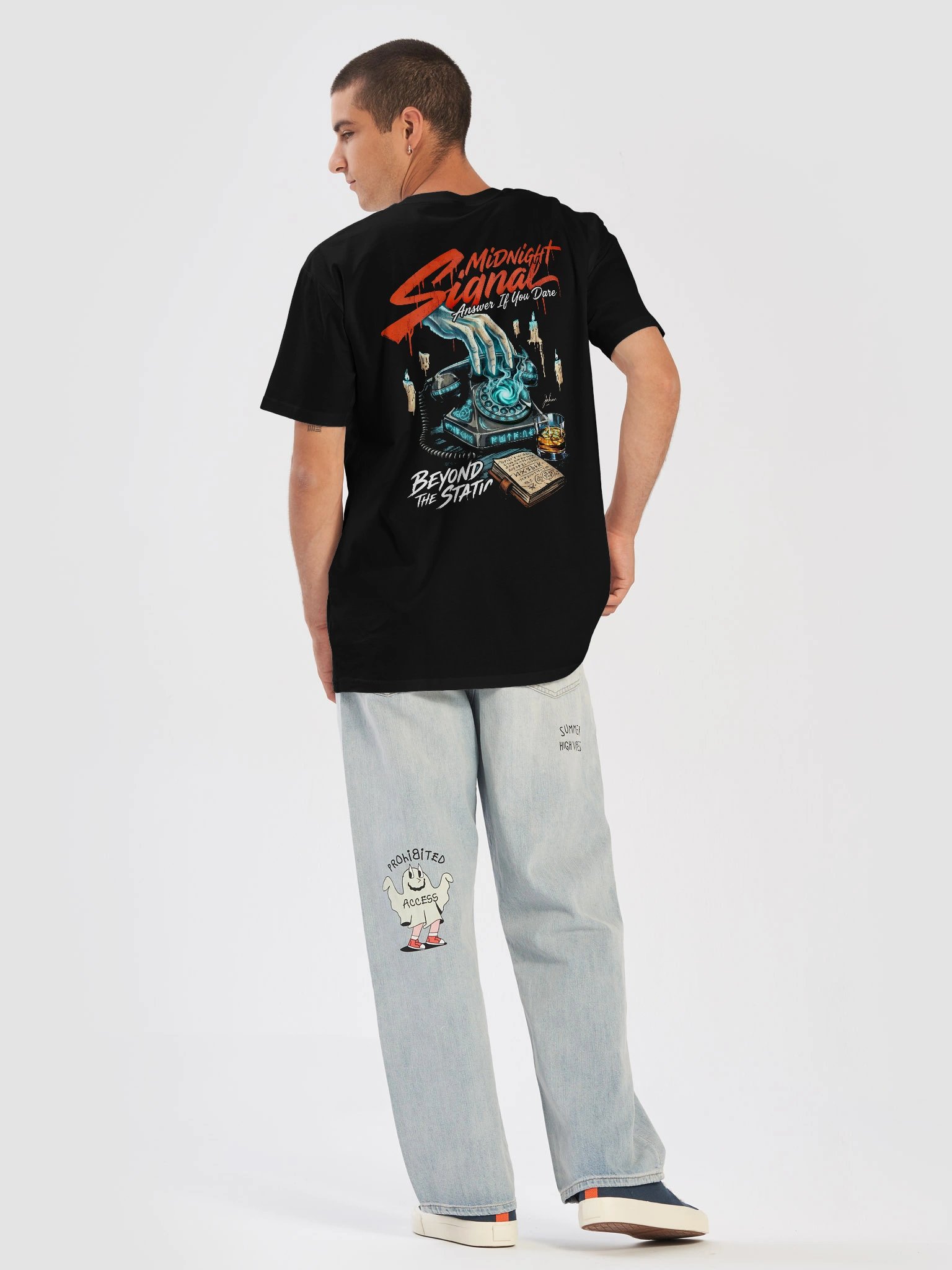 Midnight Signal" Heavyweight Graphic Tee – Premium Streetwear Shirt product image (6)