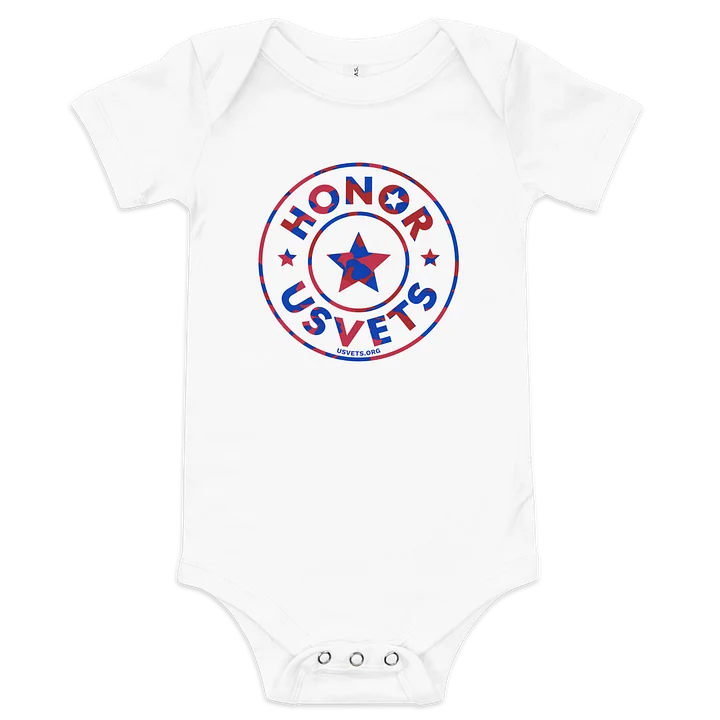 HONORUSVETS - AMERICANA STAR BABY ONESIE product image (8)