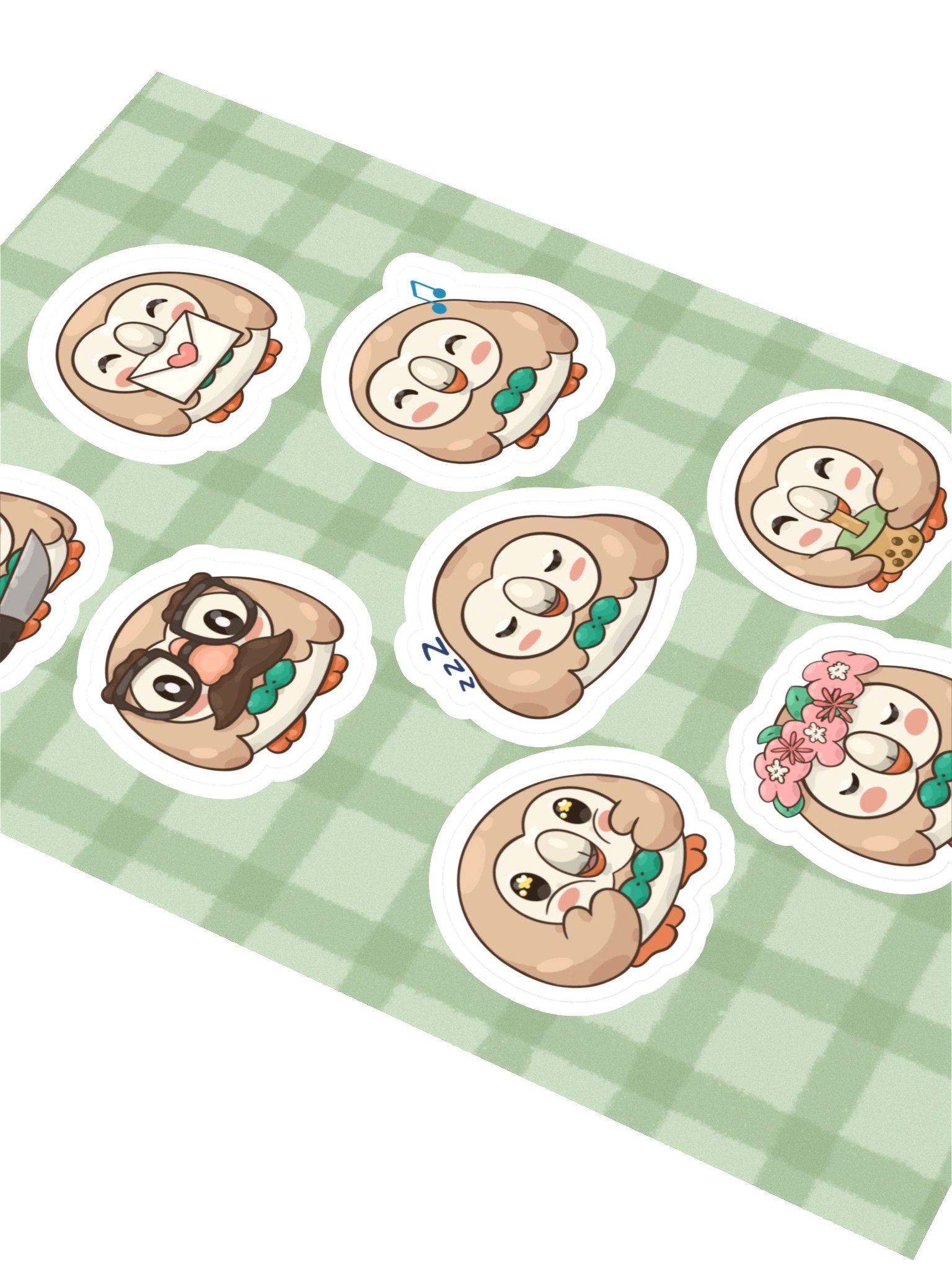 Leaf Owl Sticker Sheet product image (2)