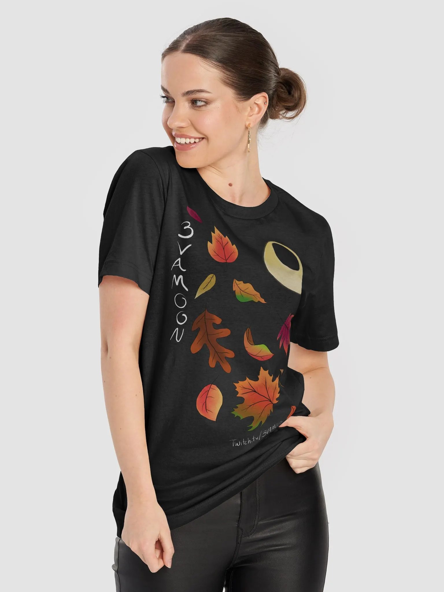 Autumn Leaves Moon Unisex T-shirt product image (2)