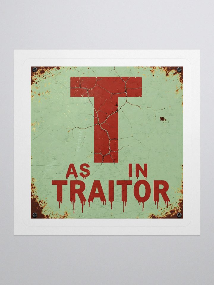 T as in traitor stickers by dark alphabet product image (1)
