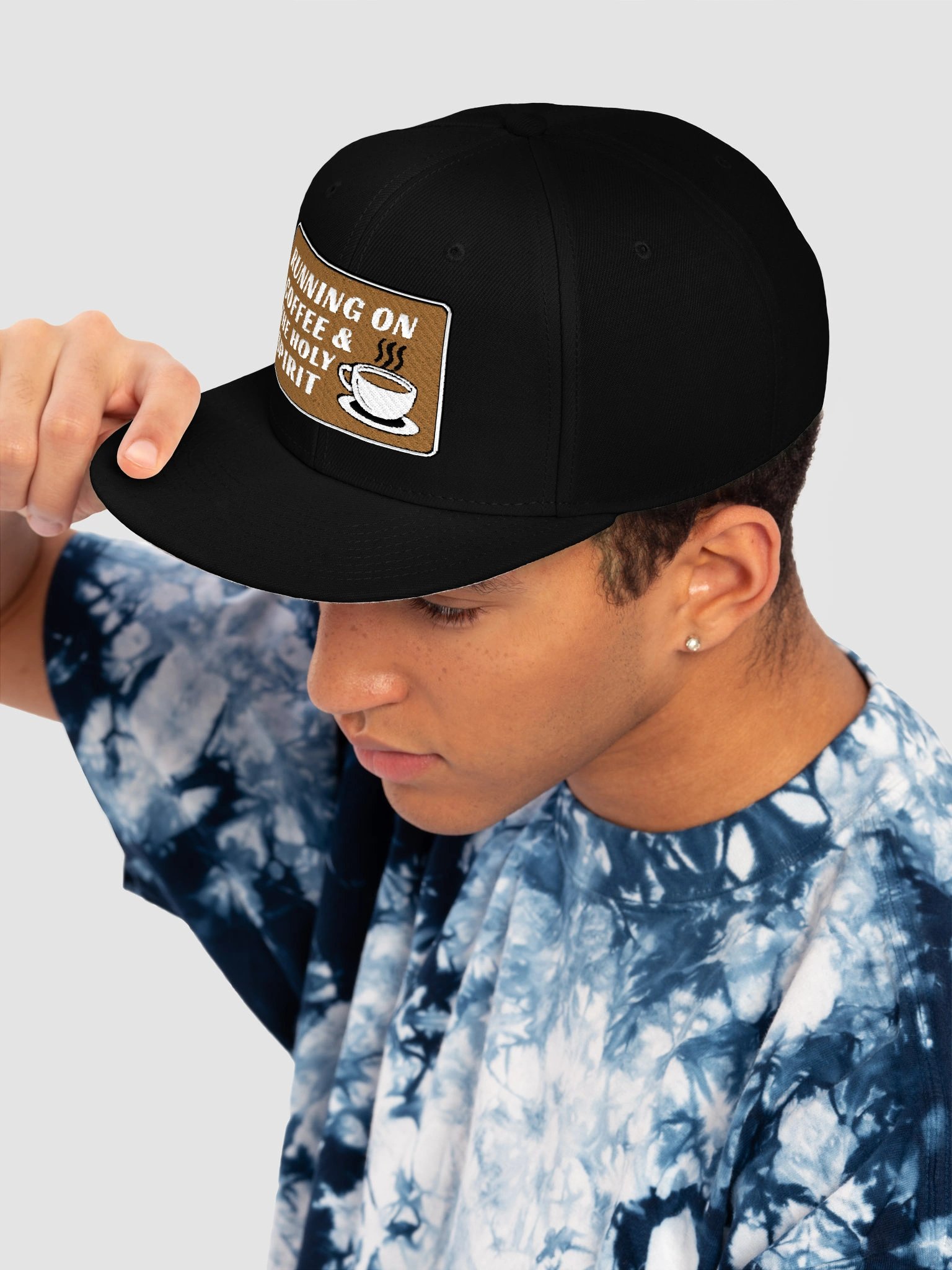 Running on Coffee & the Holy Spirit Embroidered Hat product image (41)