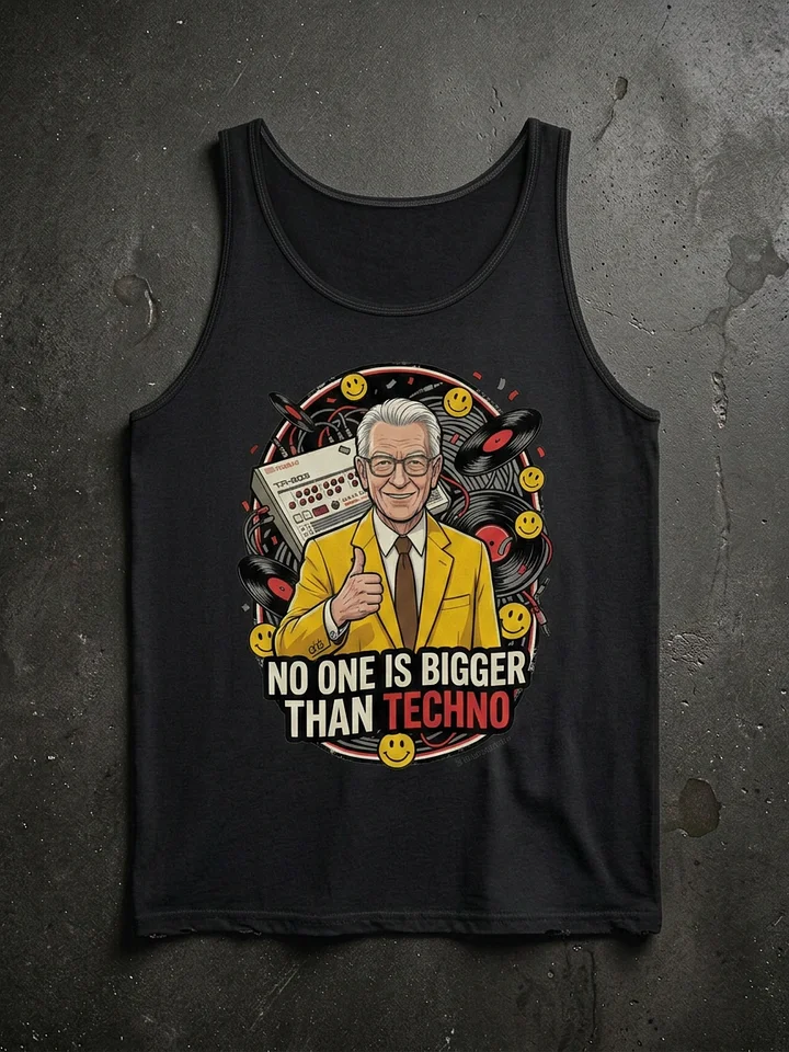 "No One Is Bigger Than Techno" tank top product image (1)