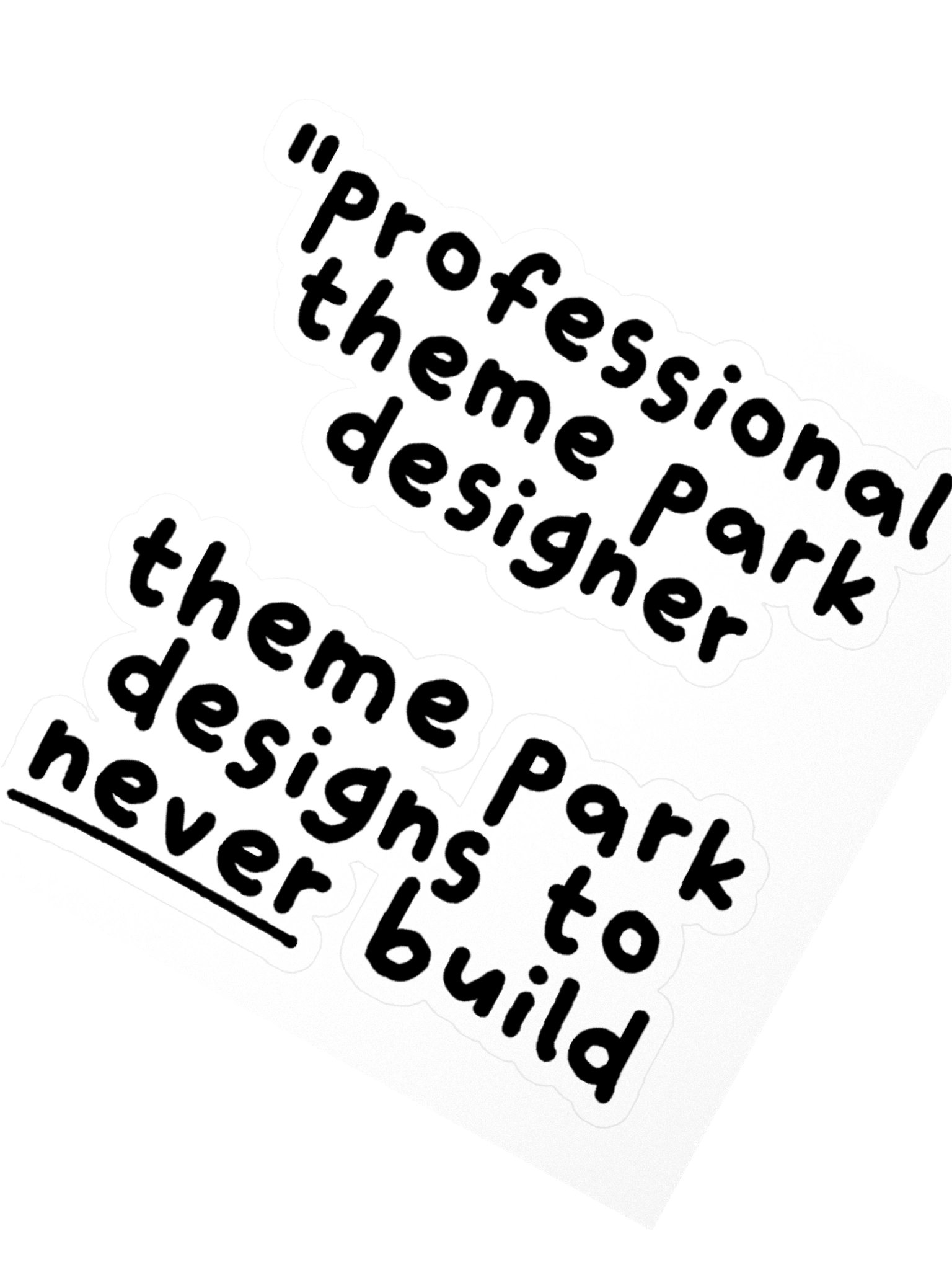 "Professional" Theme Park Designer Stickers product image (2)