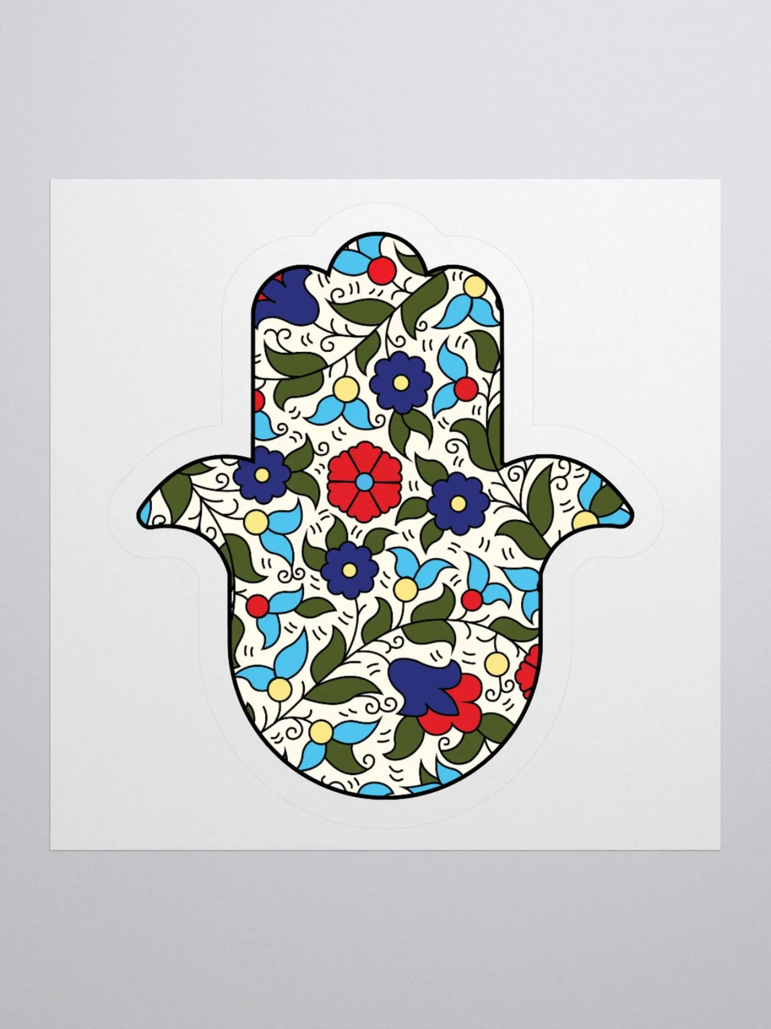 Khalili Floral Hamsa Hand Sticker product image (1)
