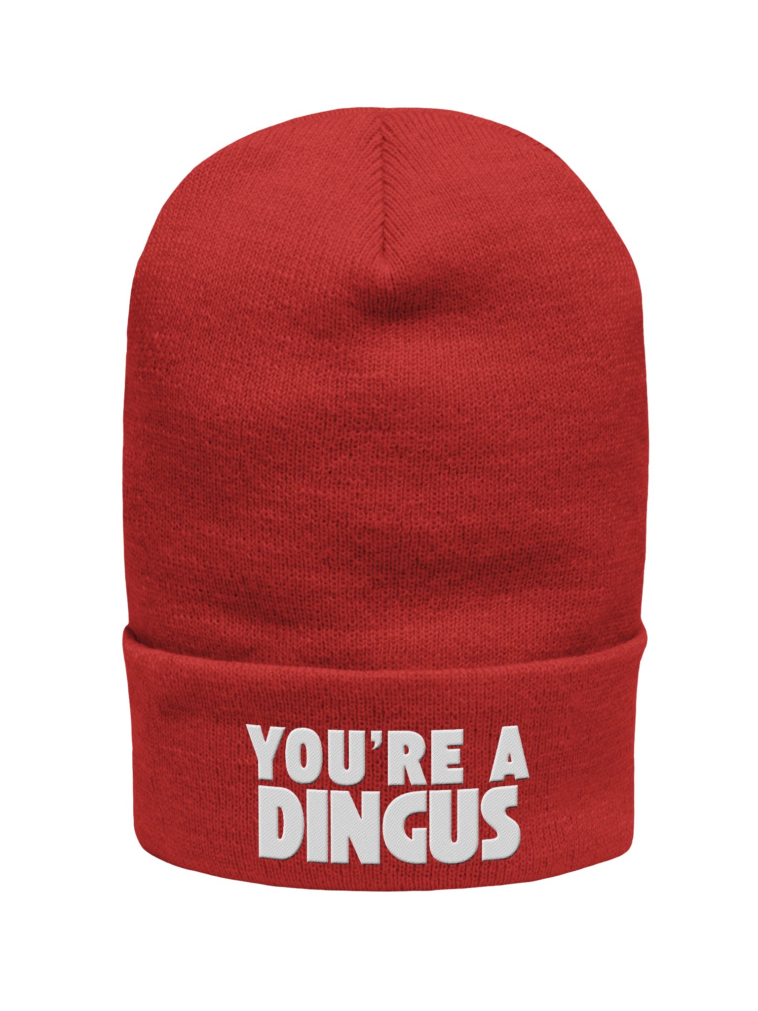 You're A Dingus | White | Cuffed Beanie product image (1)