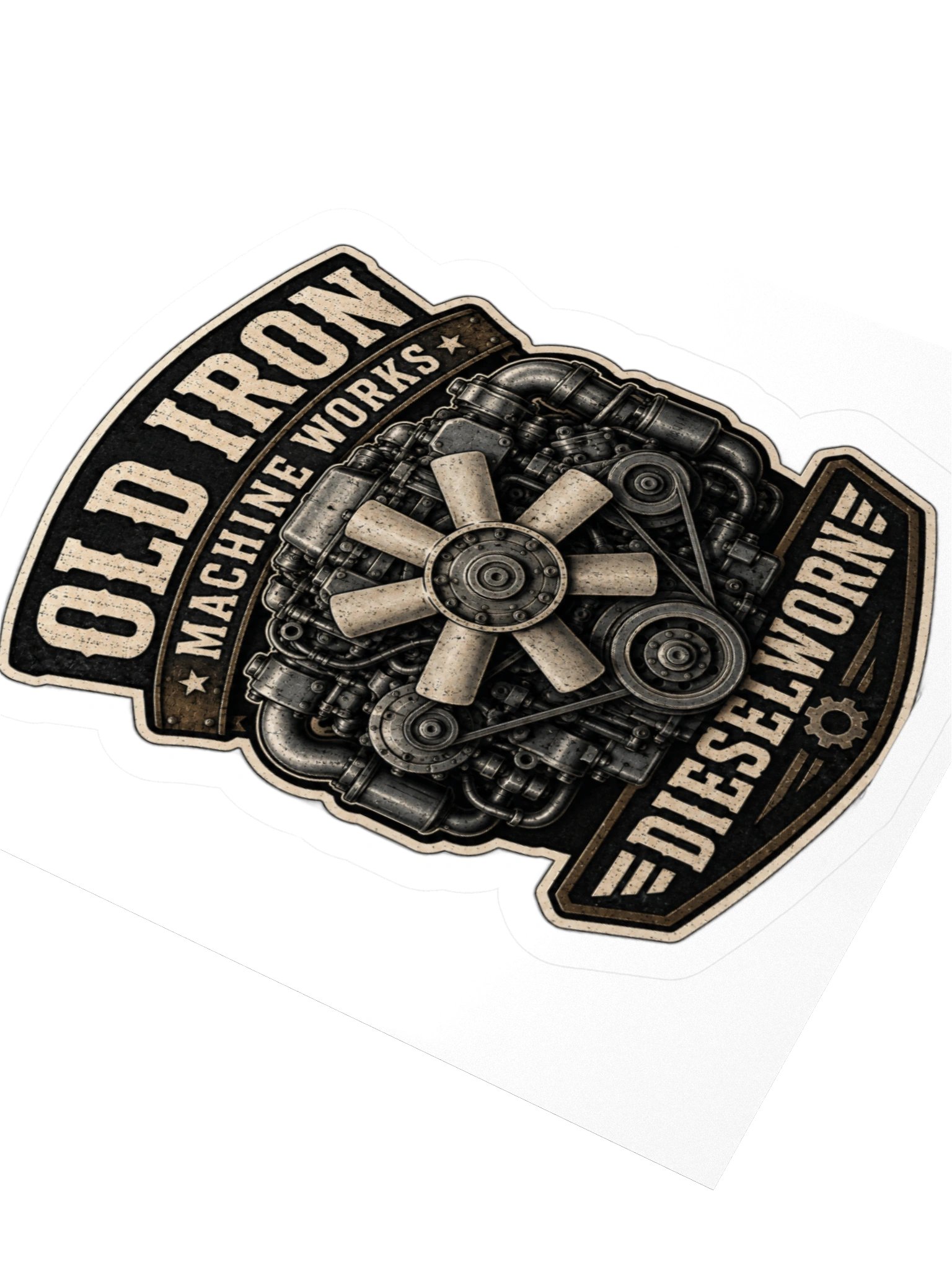 Old Iron Machine Works Diesel Engine Sticker product image (3)