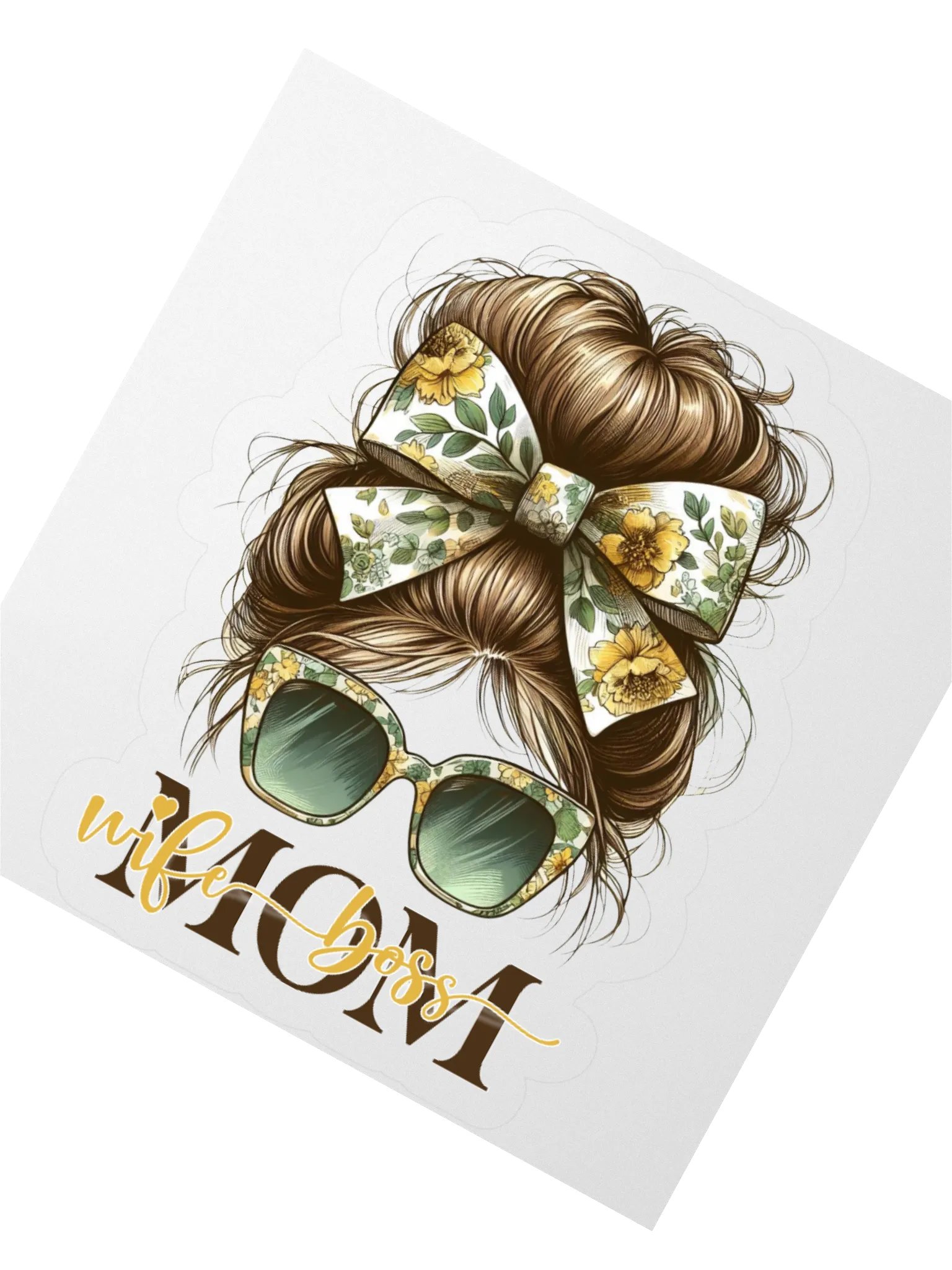 Floral Boss Mom Wife Boss Sticker product image (6)