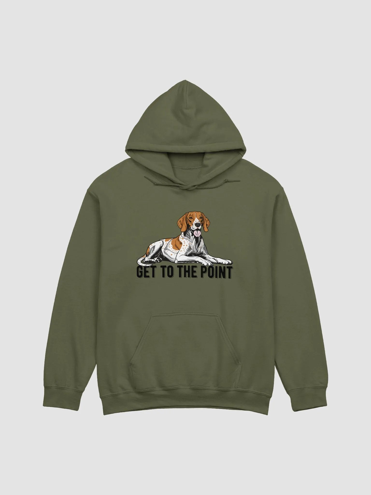 Get to the Point Hooded Sweatshirt of an English Pointer(Brown) | Funny Hoodie for Pointer Dog Paw-rents product image (1)