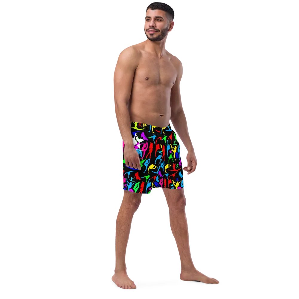 Black Bright Flexible StarStuff Swim Trunks product image (7)