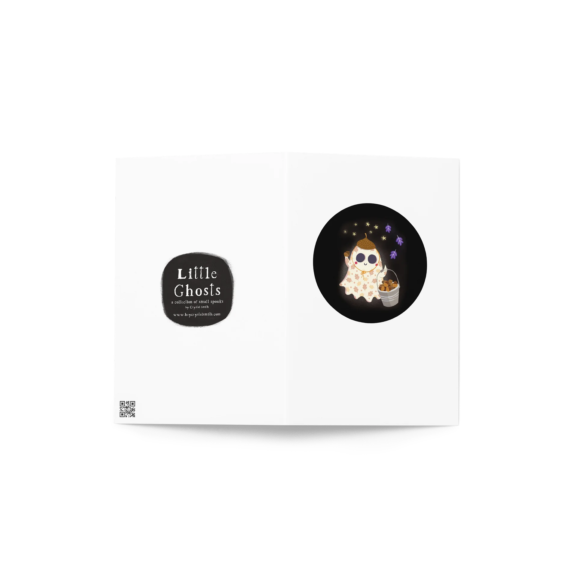 Little Ghost Acorn Collector - Greeting Card product image (5)