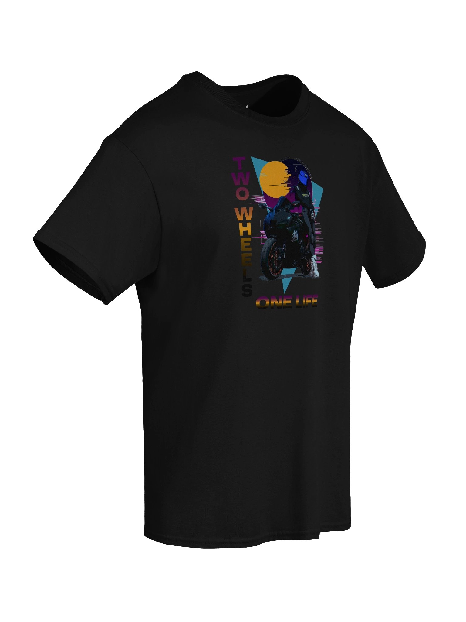 Two Wheels One Life Heavyweight Printed T-Shirt product image (66)