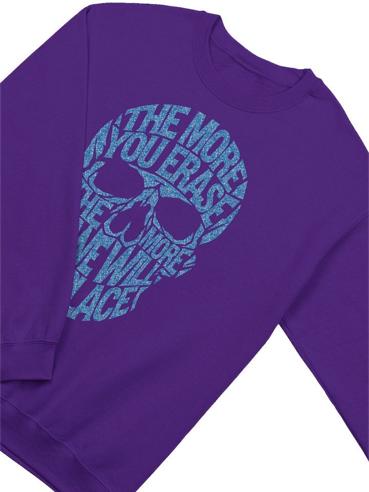 THE MORE YOU ERASE Skull Graphic Sweatshirt Water product image (1)