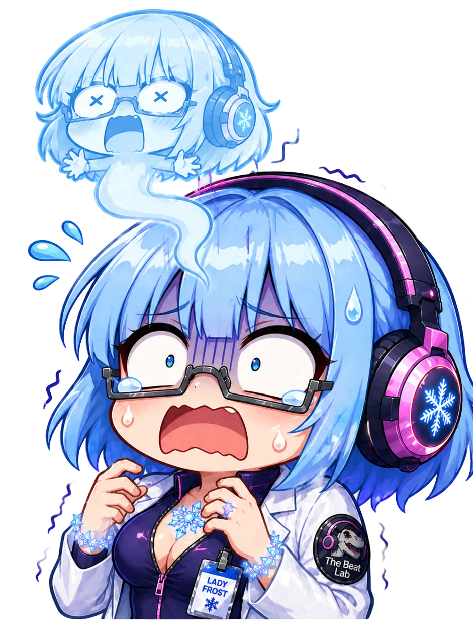 Lady Frost Scared Ghost Emote - Die Cut Sticker product image (1)