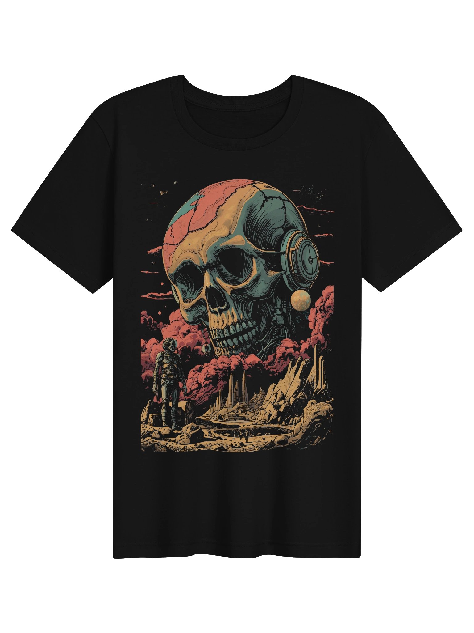 Retro Sci-Fi Skullscape Lightweight T-Shirt product image (1)