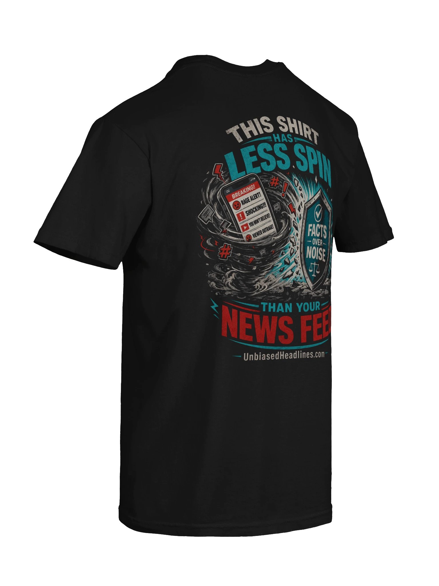 This Shirt Has Less Spin Than Your News Feed Tee - Back Print with Pocket Logo product image (8)