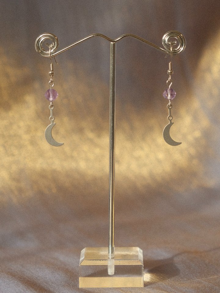 Amethyst Little Moon Earrings product image (2)