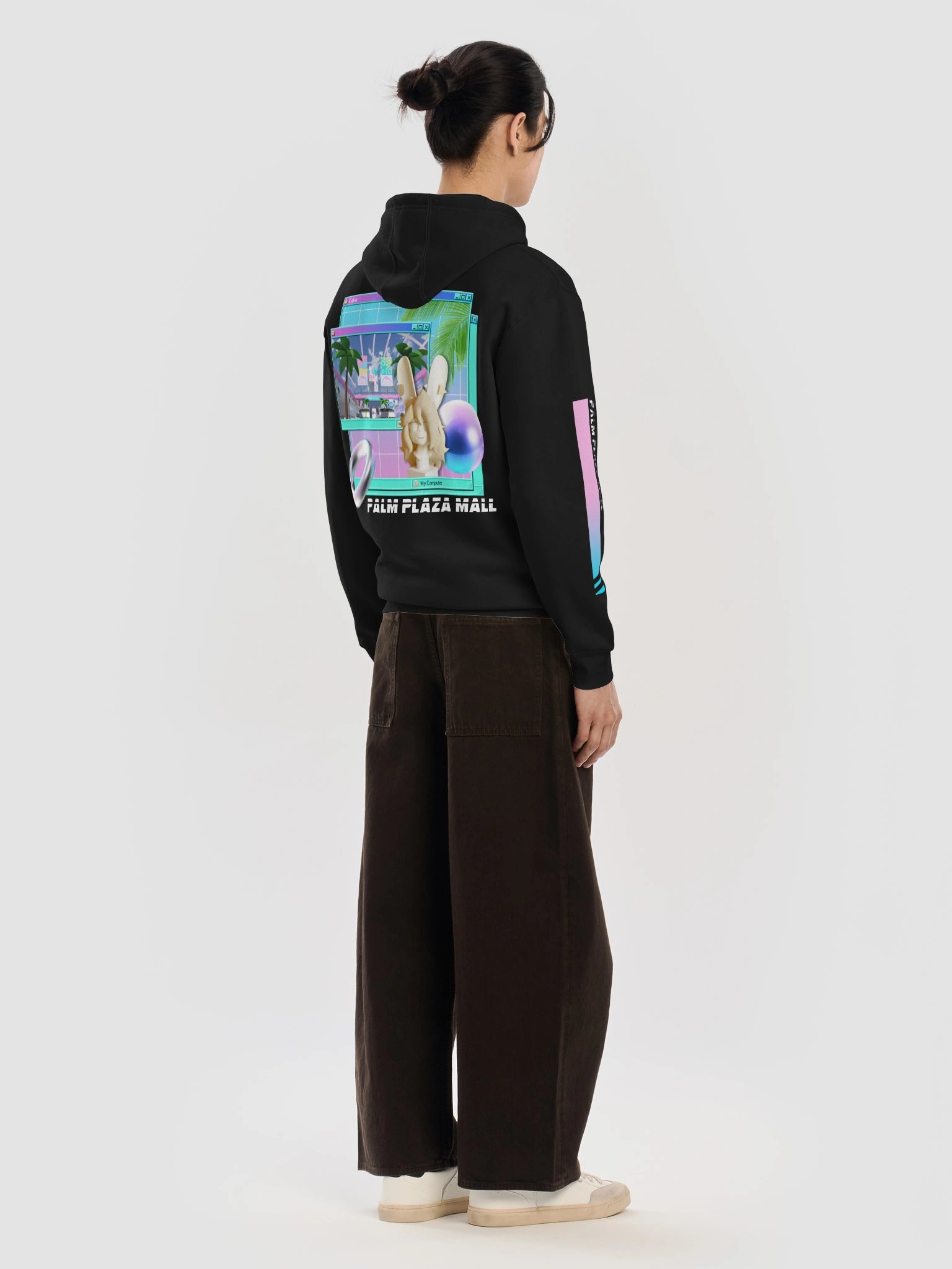 Premium Palm Plaza Mall Vaporwave Hoodie - Zip Up product image (8)