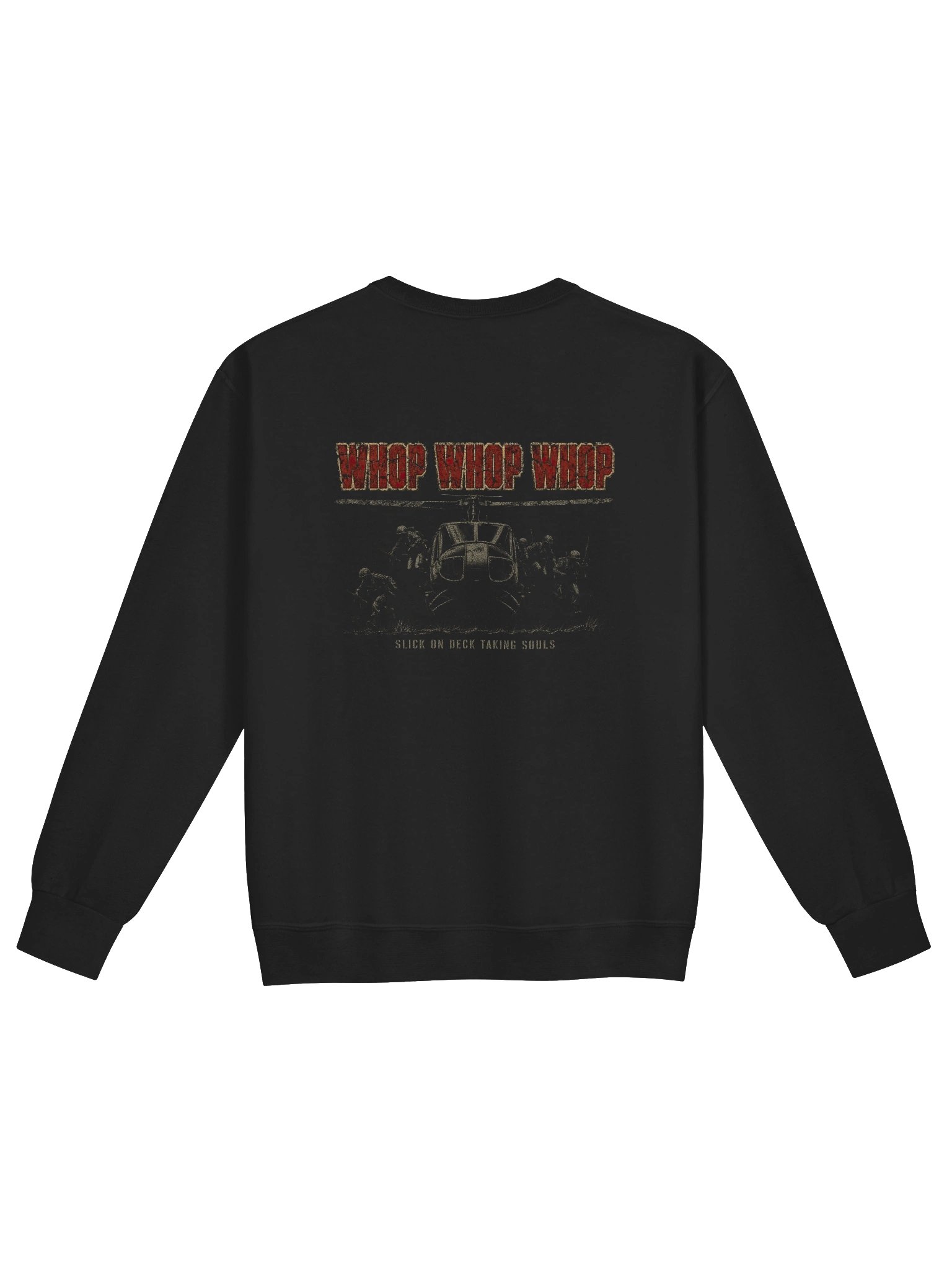WHOP WHOP WHOP | UH-1 Huey Door Gunner Crewneck | Vietnam Air Cav Military Metal Graphic product image (1)