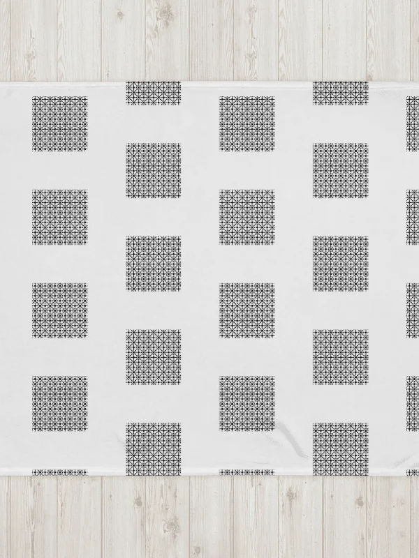 Black and White tiled patterned Printed Throw Blanket product image (5)