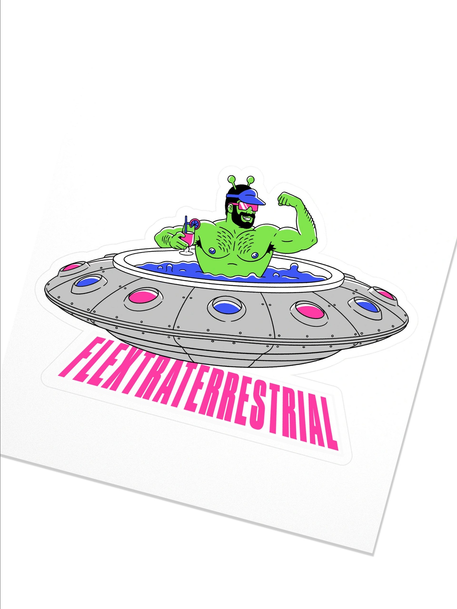 FLEXTRATERRESTRIAL Sticker product image (2)