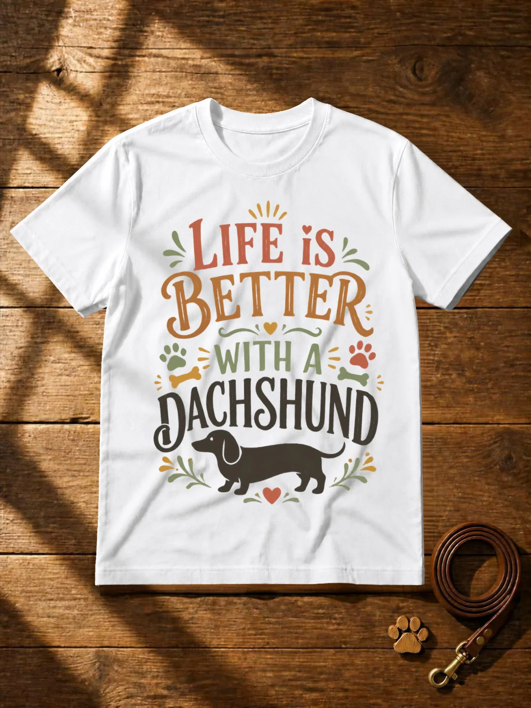 Life Is Better Dachshund Shirt | Dachshund Mom Tee product image (1)