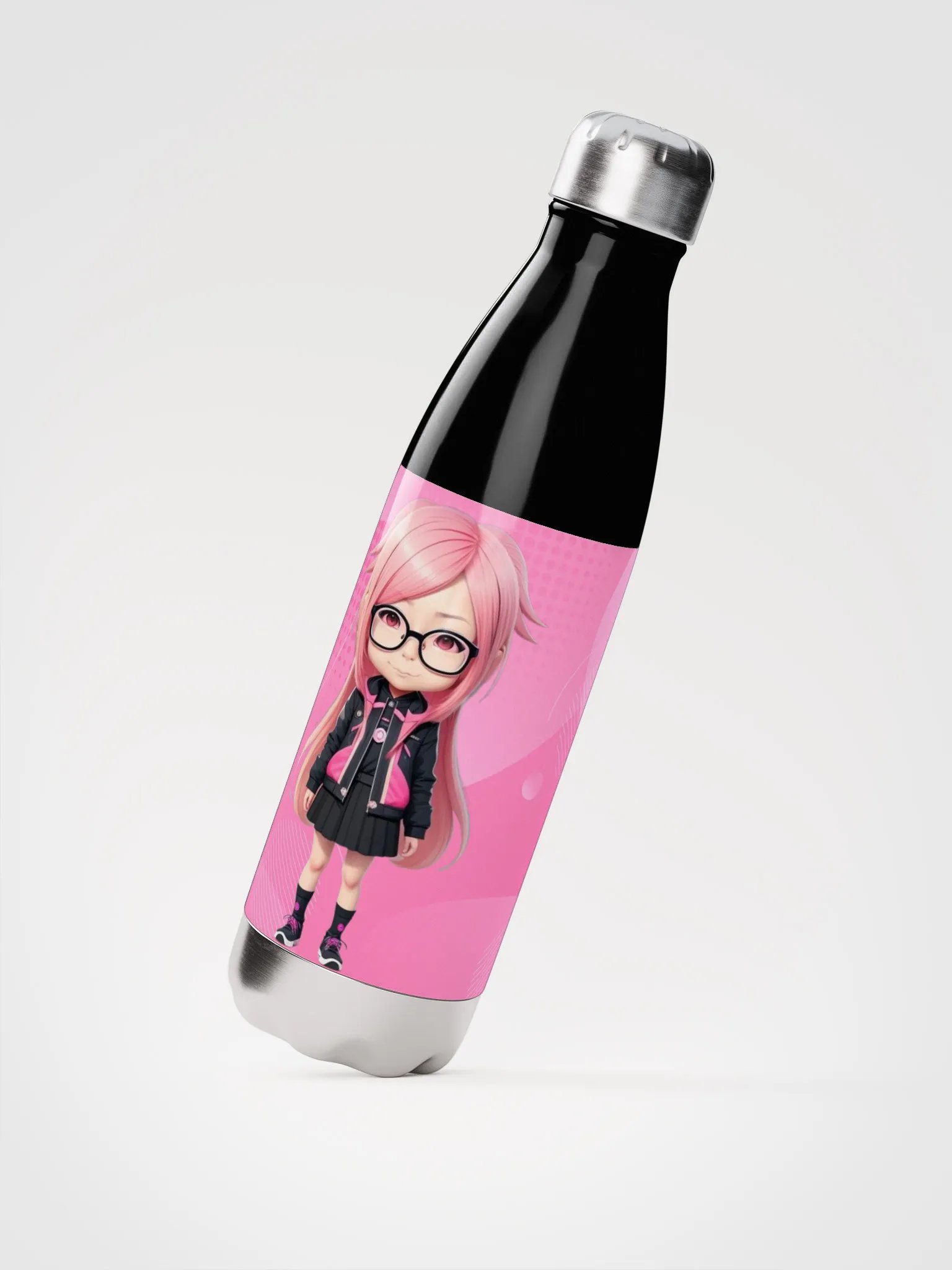 (PINK CHIBI) K Stainless Steel Water Bottle product image (2)