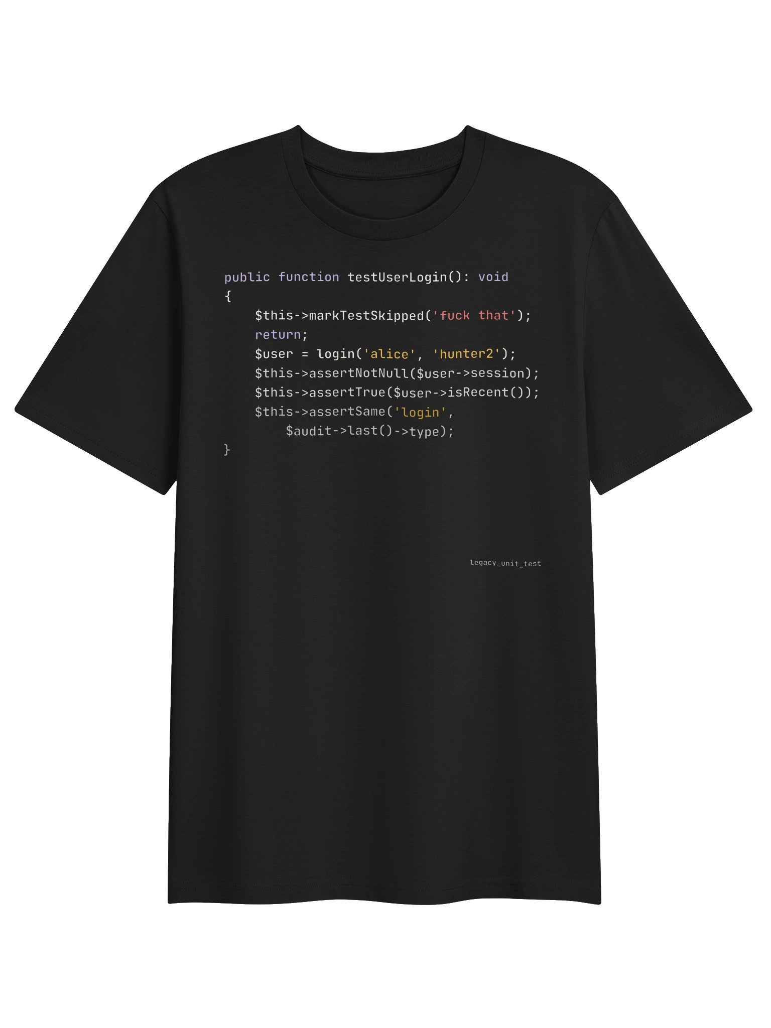 Skipped Test · PHP tee product image (1)