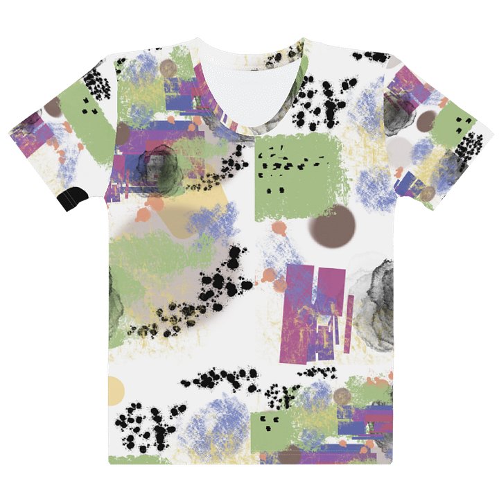 Women's Poly Crew Neck Tee 'Soft Tones' Abstract product image (1)