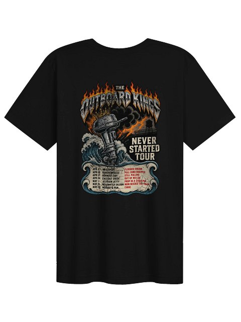 Outboard Kings - Never Started Tour - Tee - back