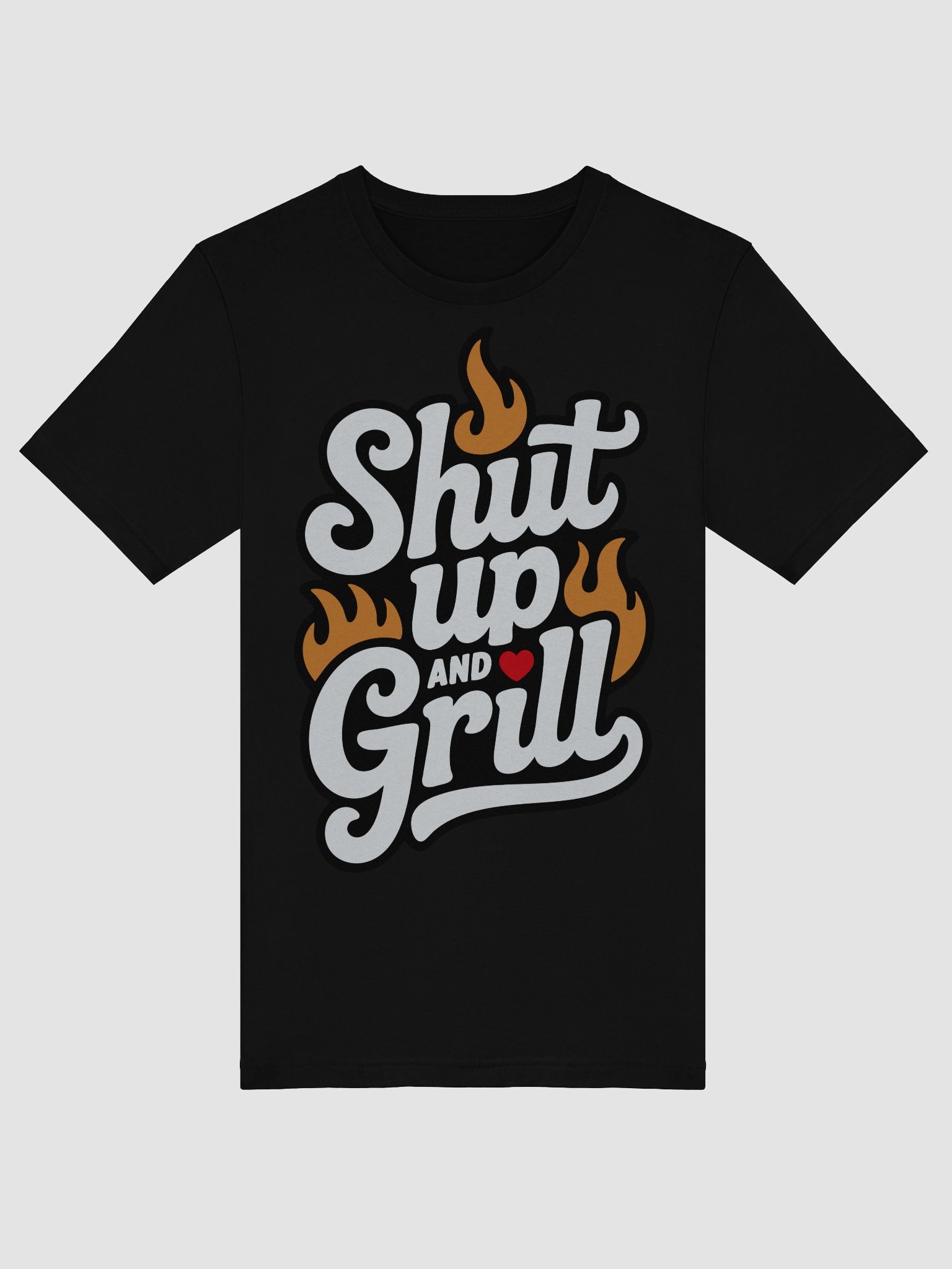 Flaming Shut Up and Grill T-Shirt product image (3)
