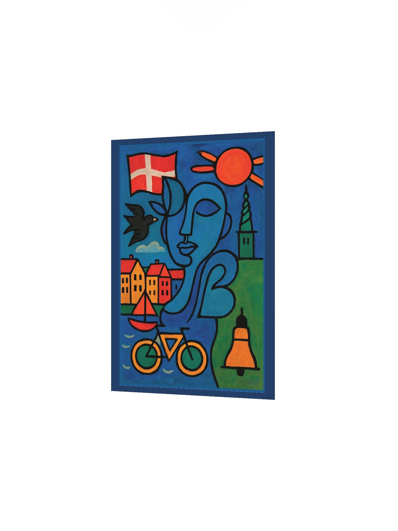 Whimsical Denmark — Folk-Inspired Nordic Poster Art – by M-Art & Design - Printed Poster product image (3)