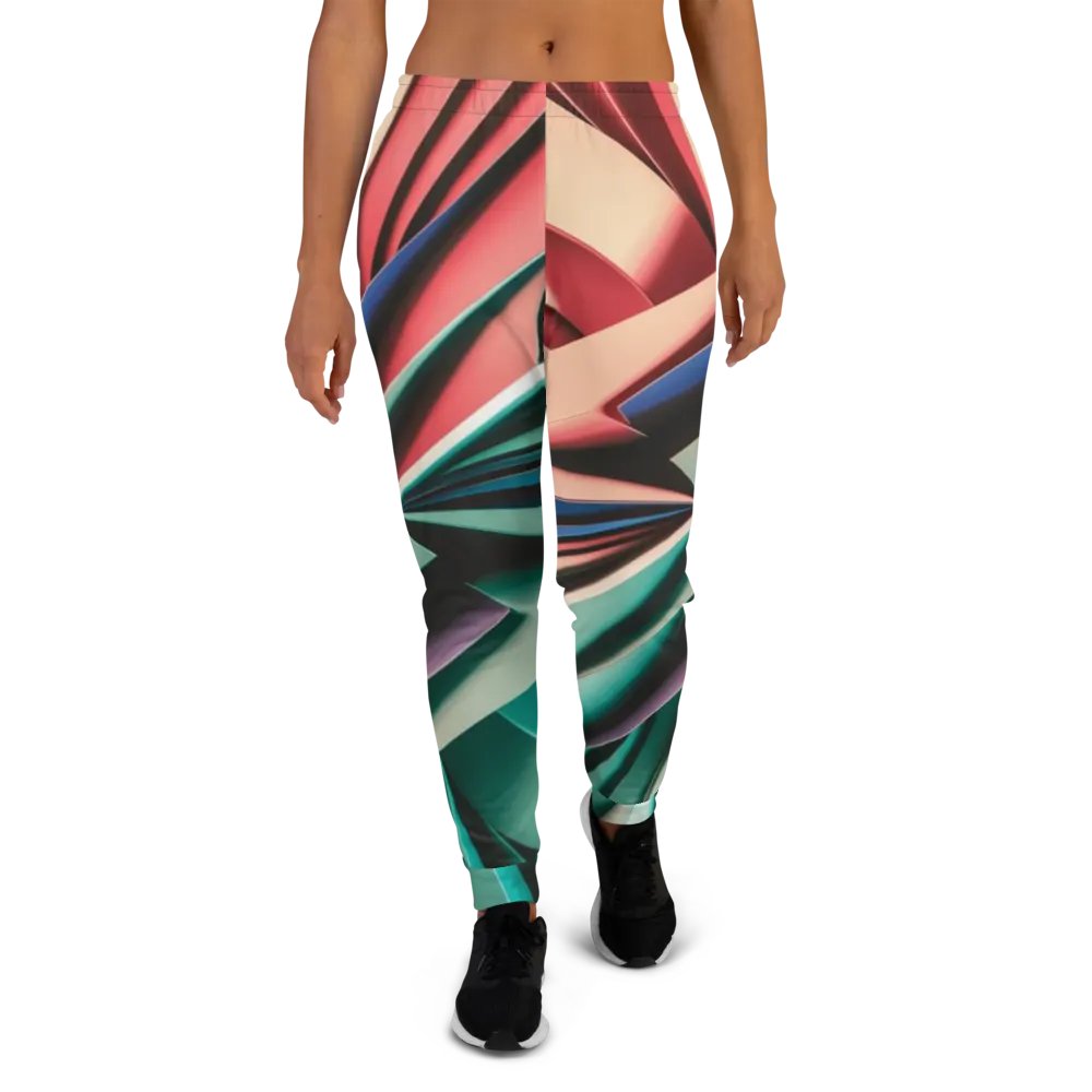 Abstract Geometric Women's Joggers in Vibrant Colors (XS-3XL) product image (5)