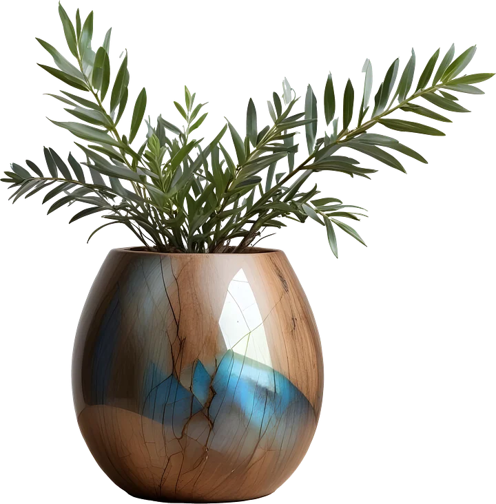 Earthly Reflections – Nature-Inspired Vase PNG product image (1)