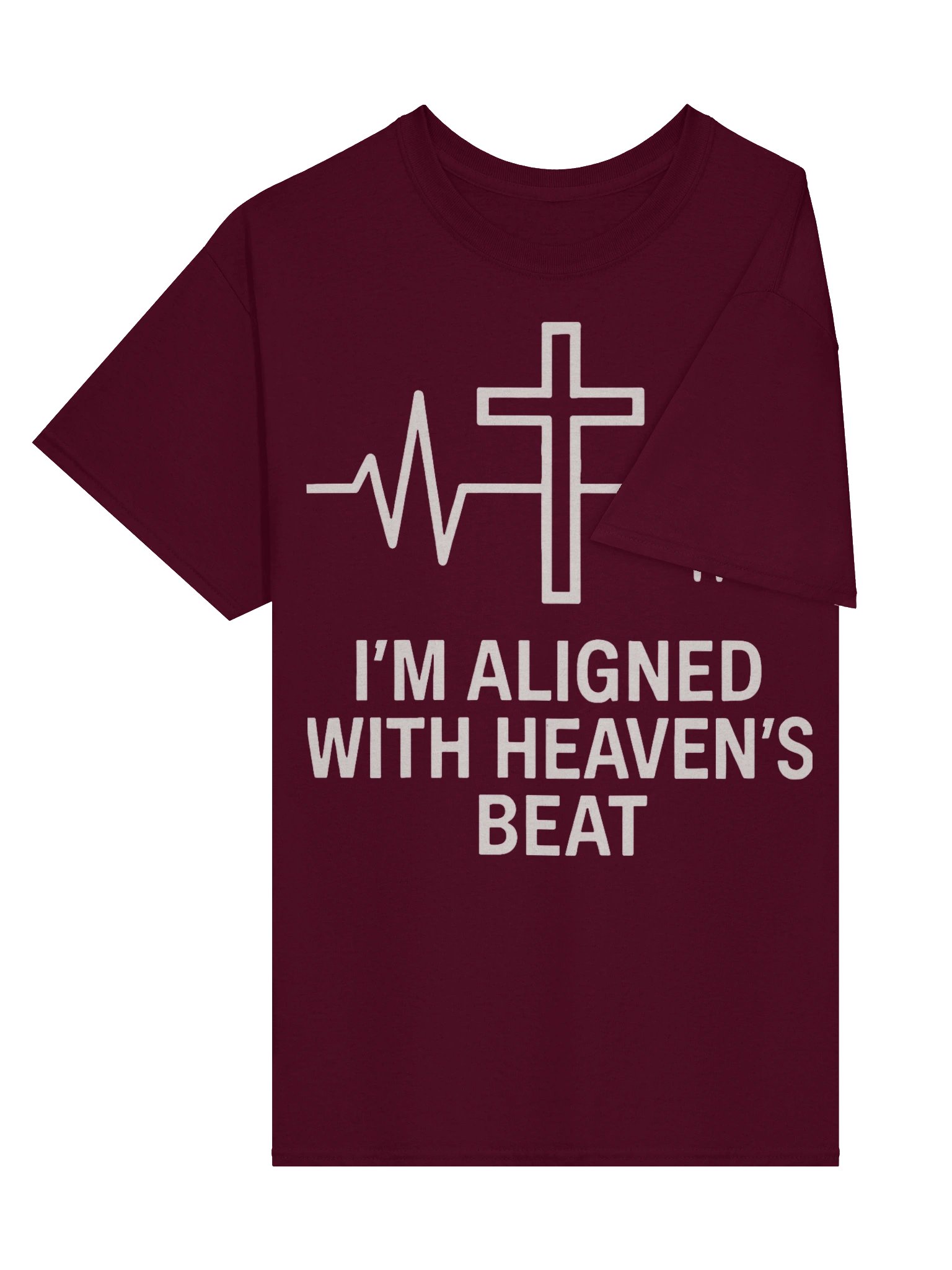I’m Aligned With Heaven’s Beat Christian T-Shirt | Faith, Worship & Spiritual Alignment Tee product image (22)