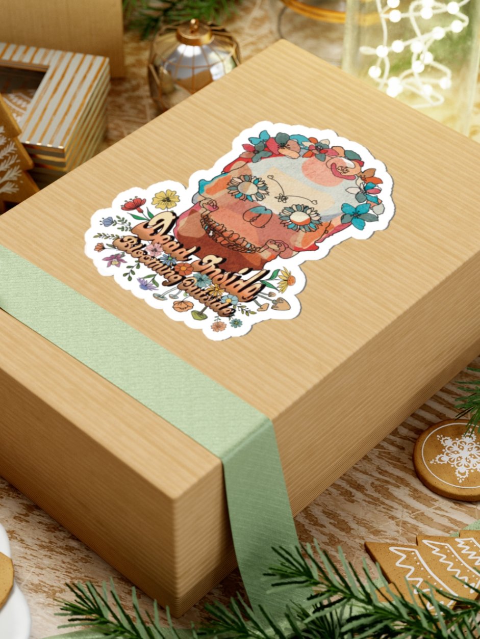 Sugar Skull Sticker - Dead Inside Blooming Outside product image (1)