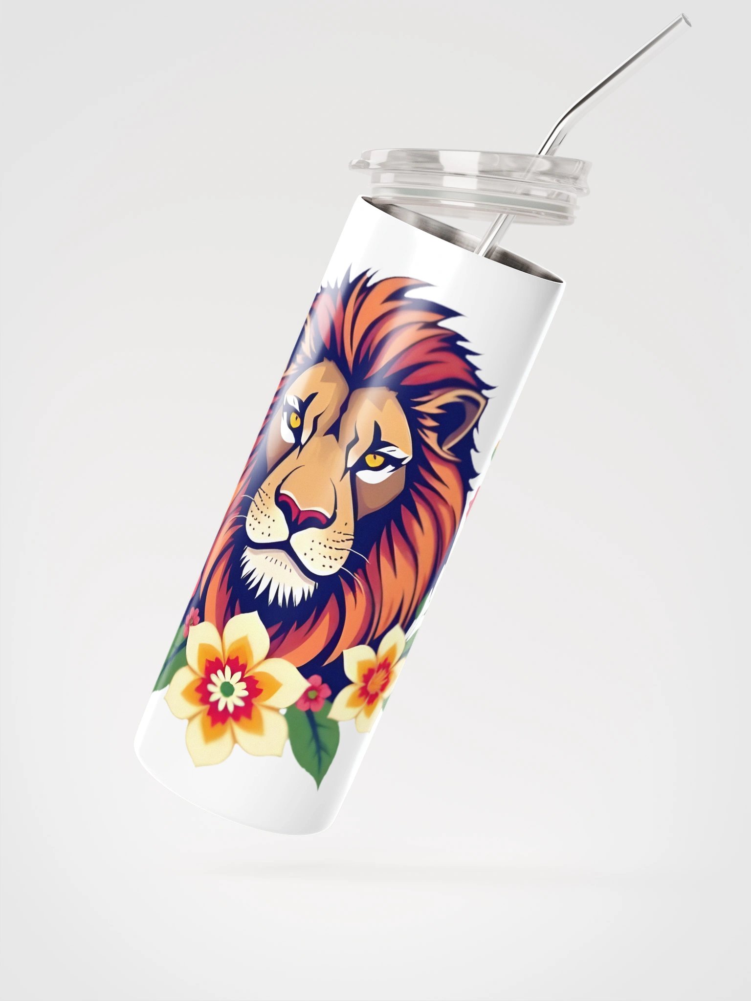 Floral Lion Stainless Steel Tumbler product image (4)