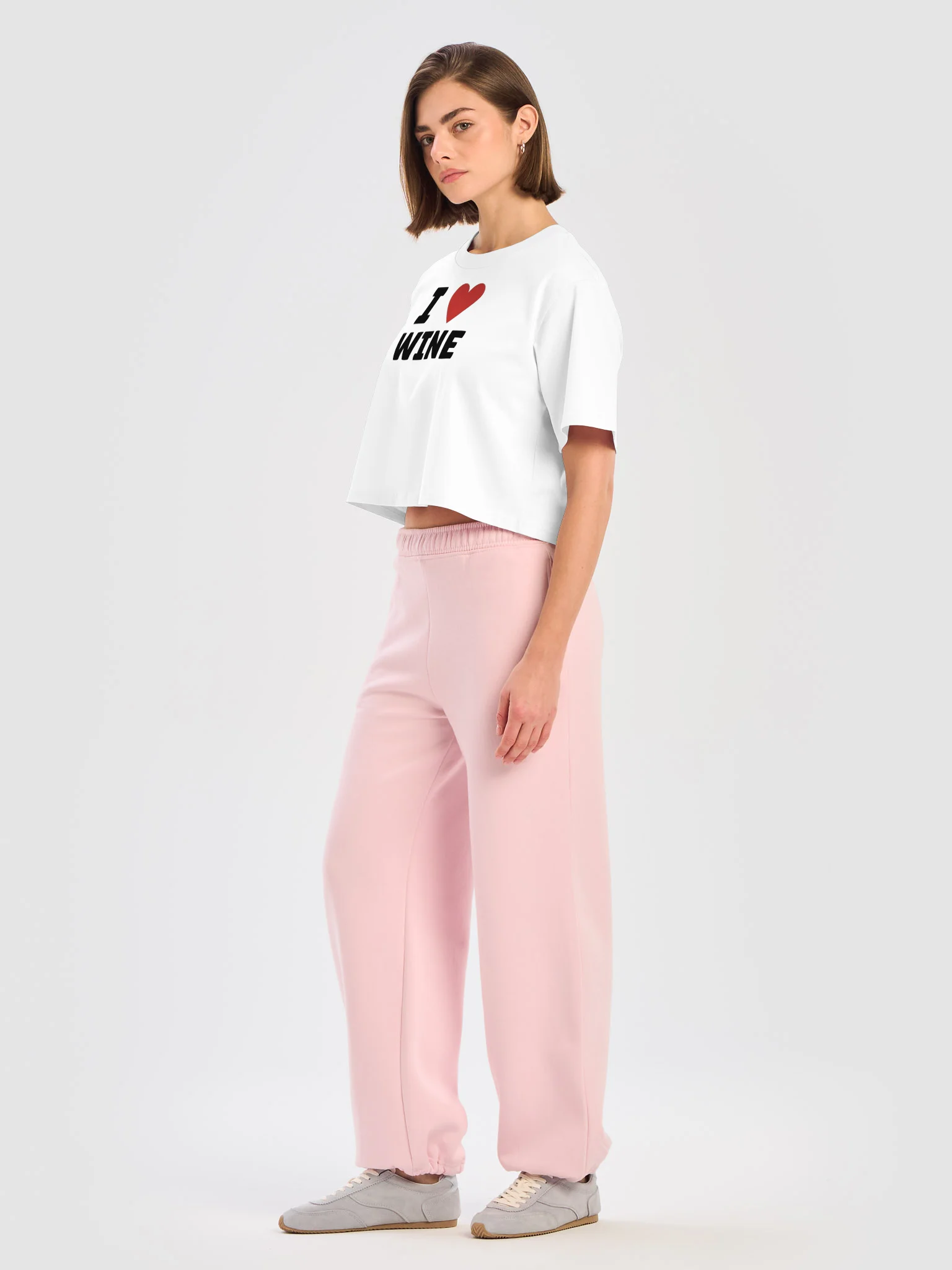 "I LOVE WINE" Ladies Crop Top product image (7)