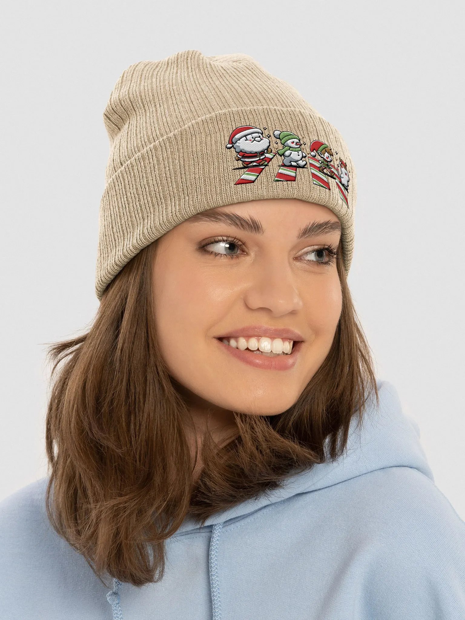 Santa gang crosswalk -Embroidered beanie product image (1)