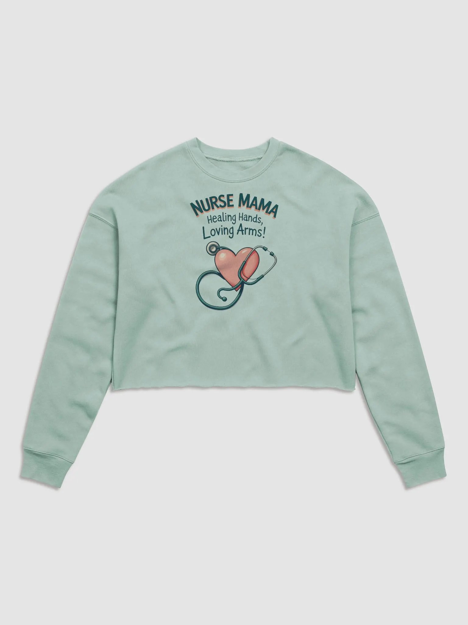 Nurse Mama Healing Hands Crop Sweatshirt product image (13)