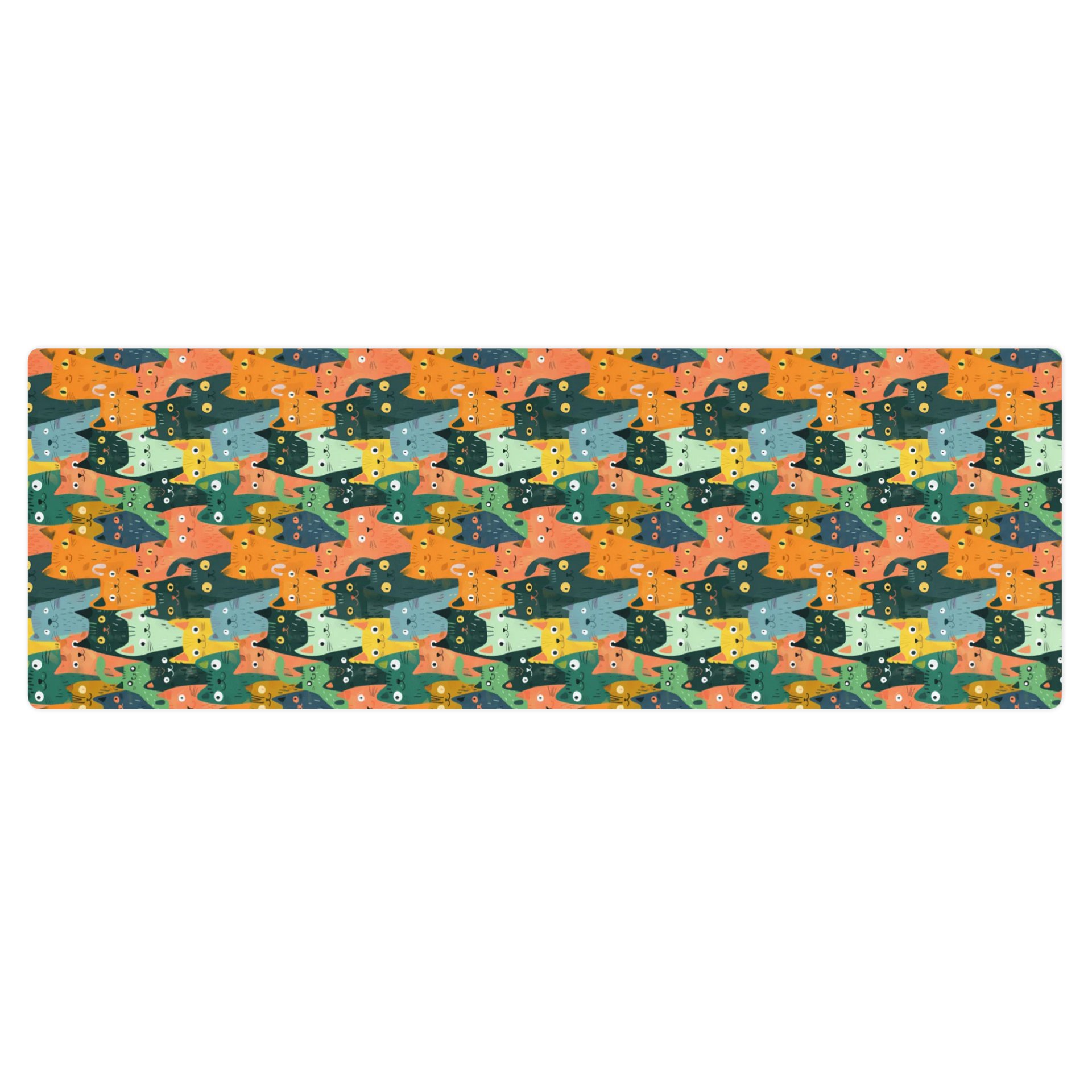 Cartoon Cats Yoga Mat by Treasure Pie product image (1)