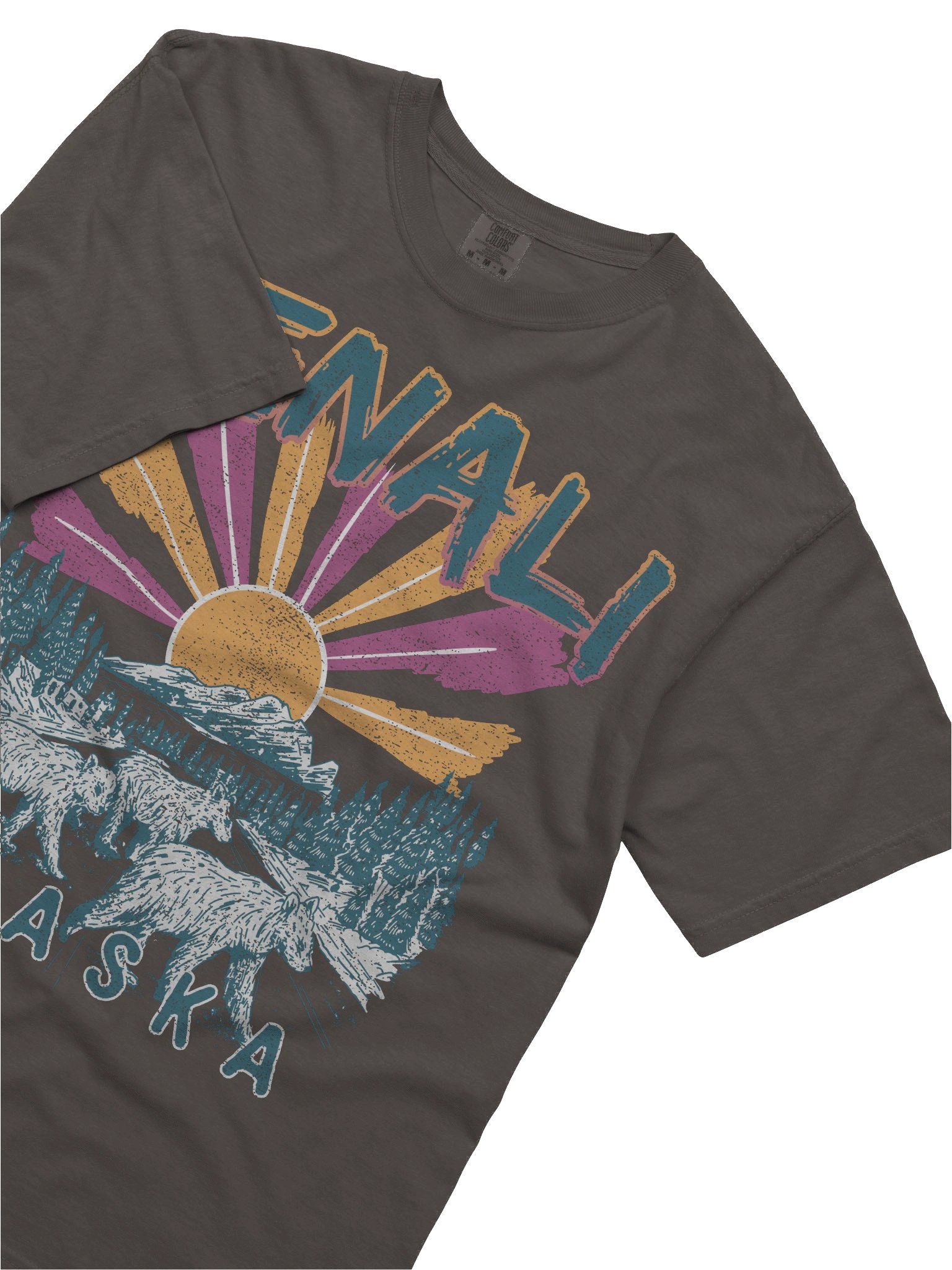 Denali Alaska National Park Shirt – Vintage Sunset Bear Landscape Retro Travel Tee product image (5)
