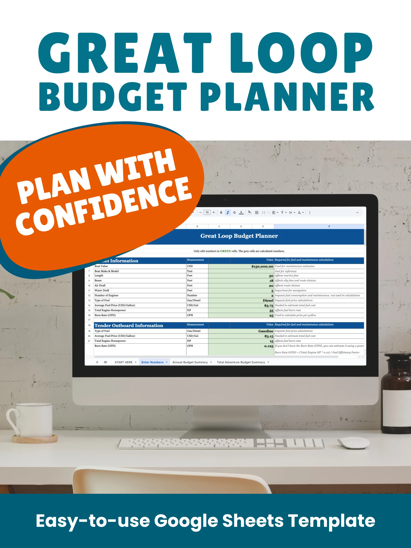 Great Loop Budget Planner (Google Sheets) product image (1)
