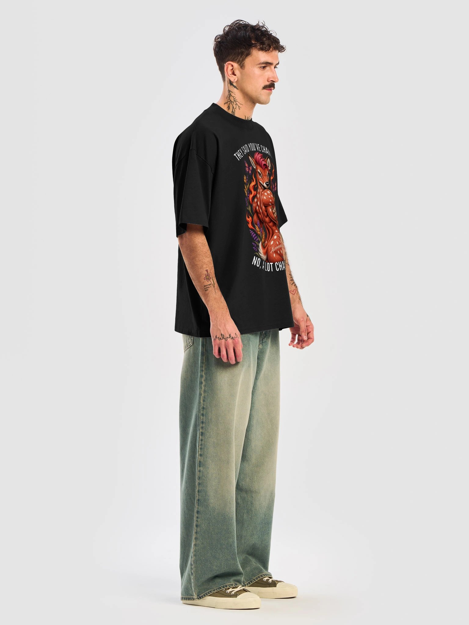 T-Shirt Unisexe Oversize Coton Bio Poids Lourd – A LOT CHANGED ME product image (7)