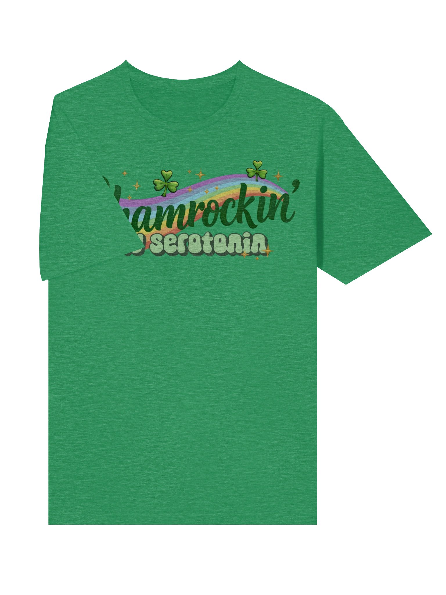 Shamrockin' My Serotonin Retro Mental Health Graphic Tee product image (3)
