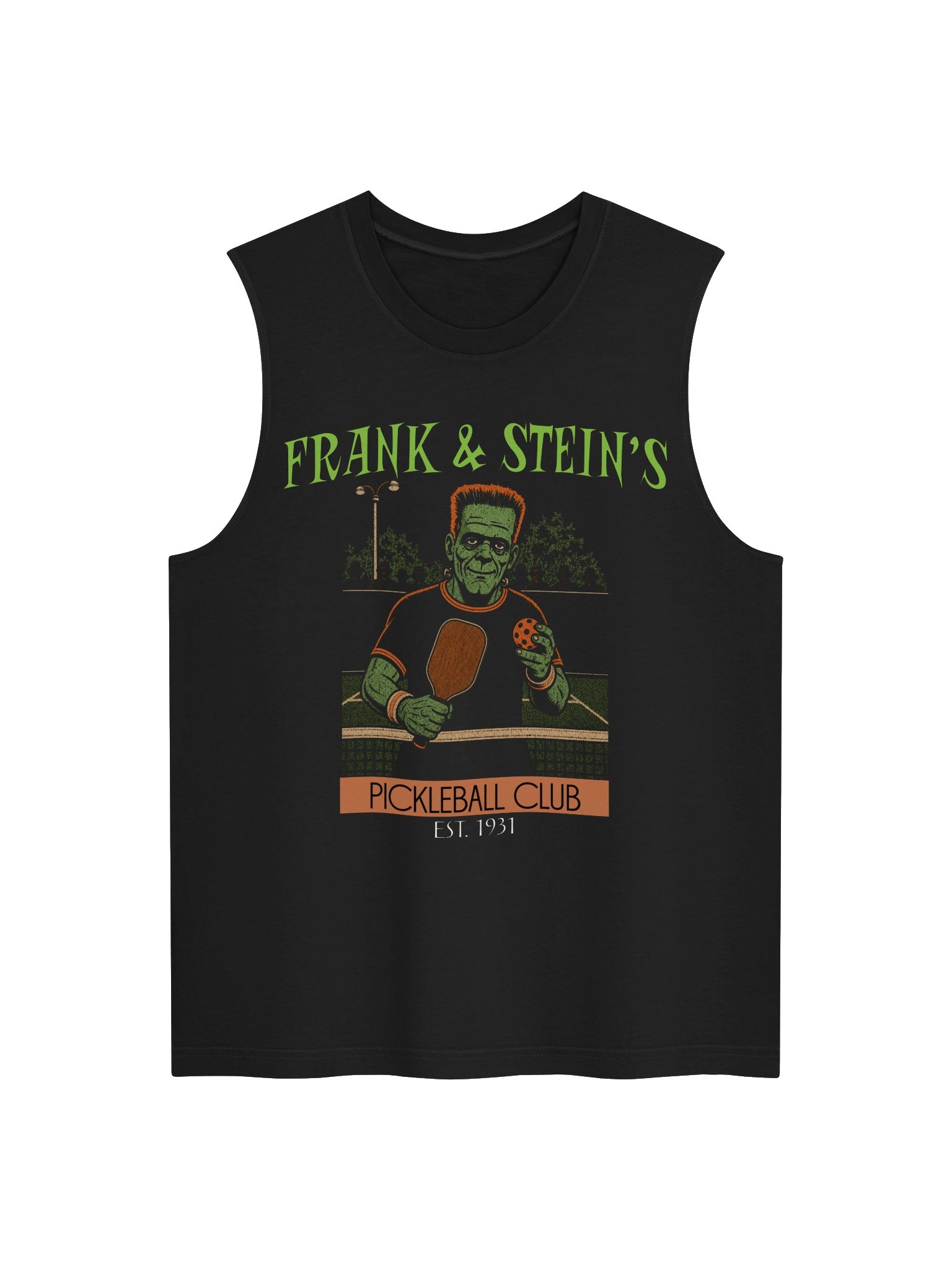 Frank and Stein Pickleball Club Tank Top Halloween Gift for Fans product image (3)