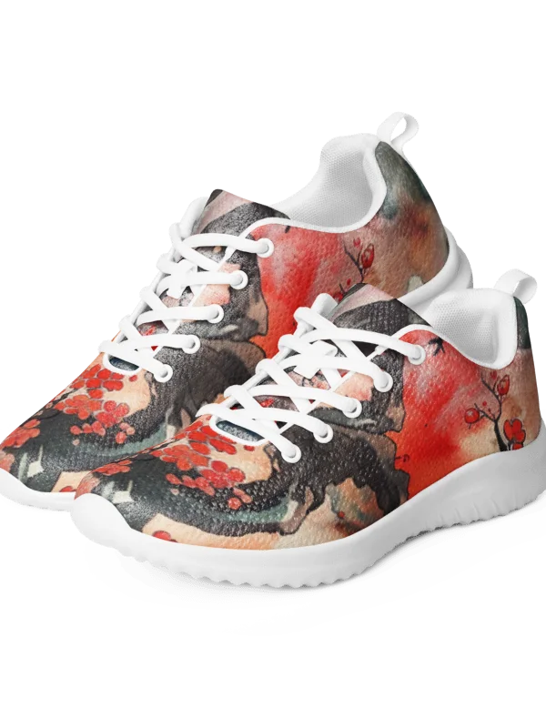 Japanese Dragon Women's Athletic Shoes | Traditional Sakura Art Sneaker product image (1)