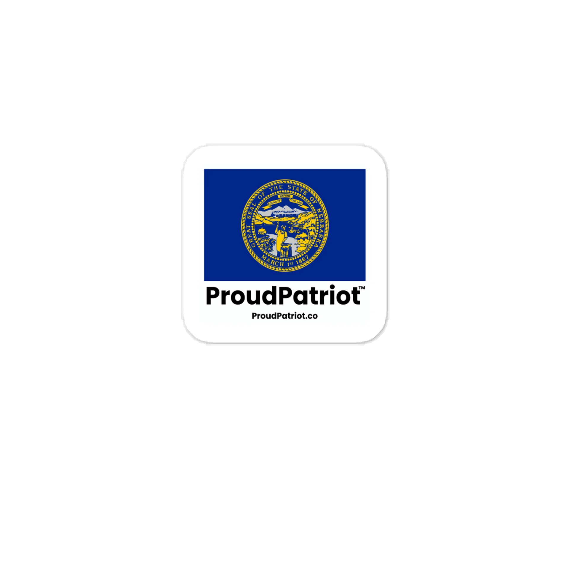 Nebraska State Flag Vinyl Sticker product image (1)